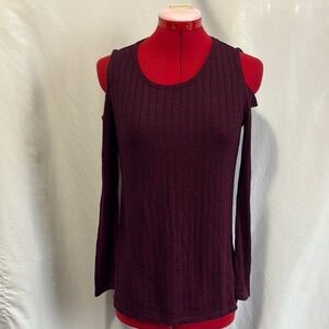 Women's Burgundy Crew Neck Sweater